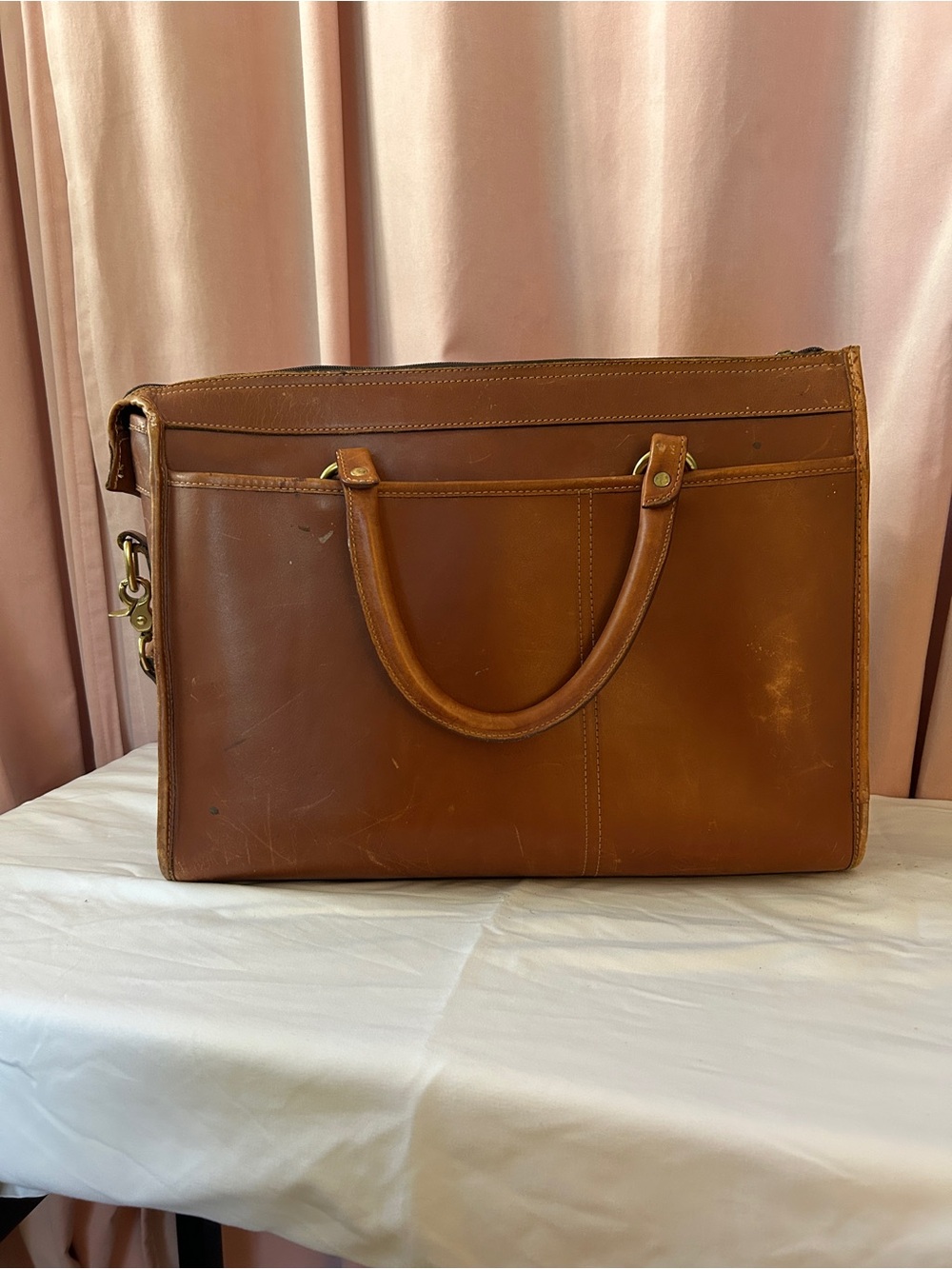 Vintage Leather Briefcase - Picture 4 of 6